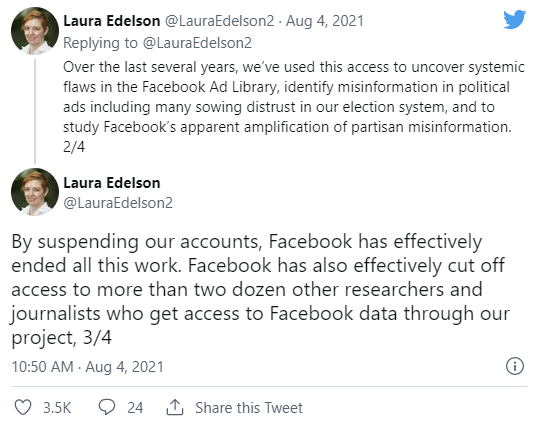 Laura Edelson 트위터