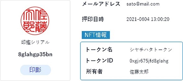 사진: NFT 인감 이미지 | IT미디어