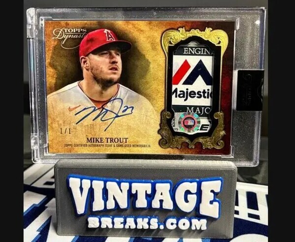 ‘마이크 트라웃(Mike Trout) 사인 패치 골드 1/1 카드 [사진출처=빈티지브레이크]