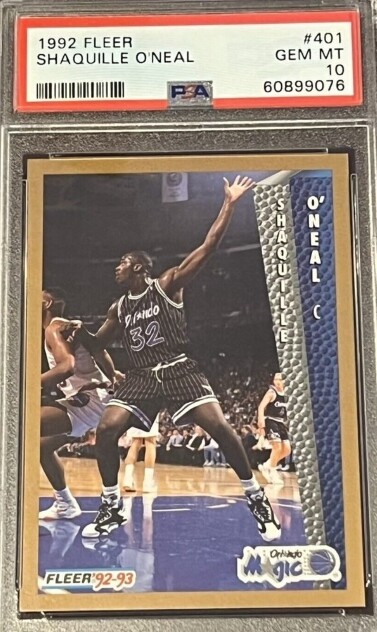 1992~93 시즌 NBA 올스타전, ‘플리어 농구 올스타 세트의 샤킬 오닐 카드 앞면 [사진출처=플리어사]