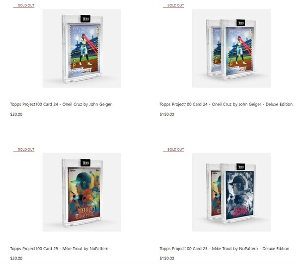 다양한 스포츠 카드 [사진출처=탑스]