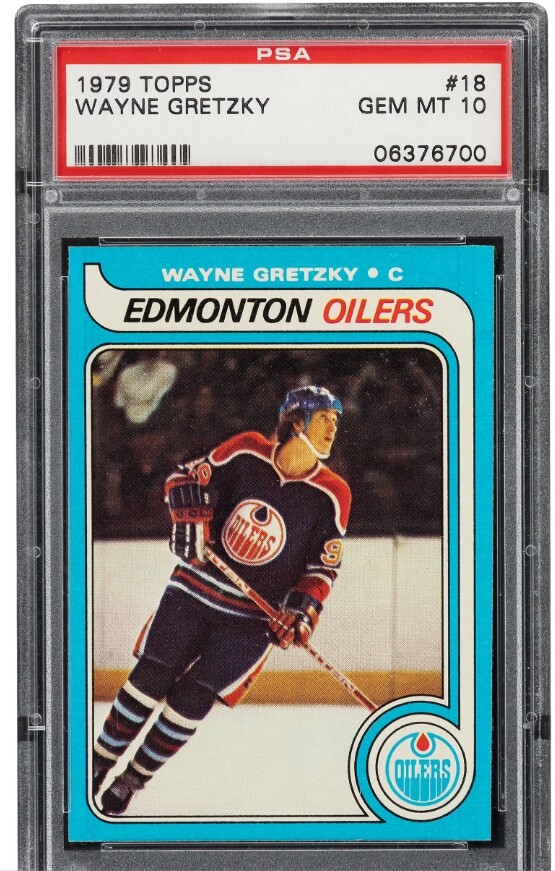등급 Gem Mint 10인 1979~80년 Topps 웨인 그레츠키(Wayne Gretzky) 신인 카드는 120만달러(한화 16억1,844만원)에 판매돼 백만 달러를 돌파한 최초의 카드가 됐다. [사진출처: 헤리티지옥션]