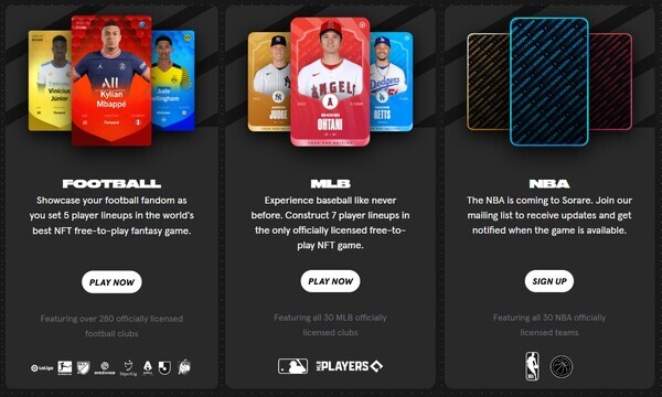 NFT 기반 판타지 스포츠 게임 Web3 스타트업인 소라레(Sorare)가 공식 라이선스가 부여된 NBA NTF 플랫폼을 출시한다. [사진출처: 소라레]