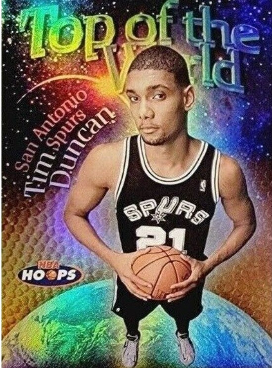 NBA 스포츠 카드 신인 인서트 세트 중 심미적으로 가장 만족스러운 것은 Hoops Top of the World 라인이다. [사진출처:탑스]