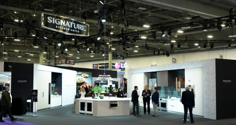 LG전자의 KBIS 2023 전시 부스 전경