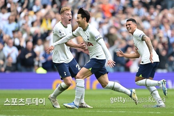 손흥민(가운데) / 사진=Gettyimages 제공