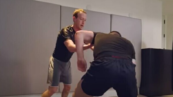 주짓수 훈련 중인 마크 저커버그의 모습 (사진=렉스 프리드먼 유튜브)