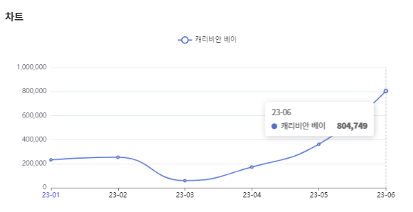 분석일자 : 23년 1월 ~ 6월 / 분석도구 : 팅서치