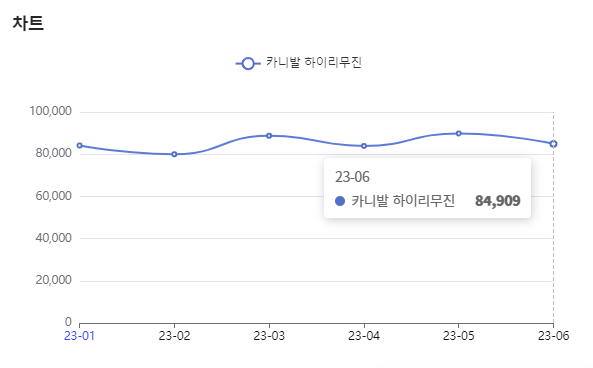 분석일자 : 23년 1월 ~ 6월 / 분석도구 : 팅서치 