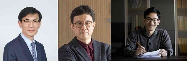 왼쪽부터 김종암 서울대 교수, 예종철 한국과학기술원 김재철AI대학원 교수, 김상현 고등과학원 교수    사진=과학기술정보통신부 제공)