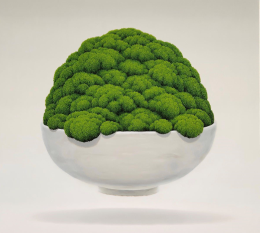 양종용, '밥그릇이끼' , 2023, Oil on canvas, 116.9x106cm ⓒ갤러리 끼