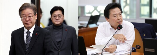 (왼쪽)이재명 더불어 민주당  당대표 , (오른쪽) 강기윤 국민의힘 보건복지위원회 간사. 사진=뉴시스