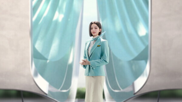 메타버스엔터테인먼트 제작한 대한항공 기내안전방송_버추얼 휴먼 리나. 사진=넷마블