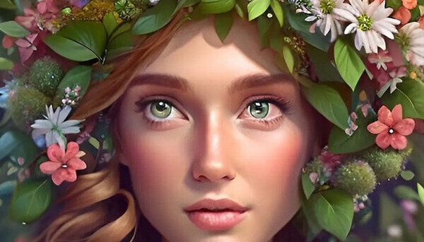 카카오브레인 생성형 AI '칼로' 웹 서비스로 구현한 '숲의 여왕' 이미지. 사진=카카오브레인