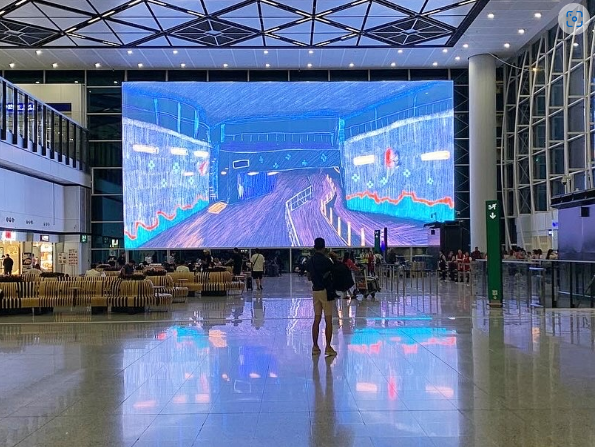 'Park Voyage' 2023, Hong Kong International Airport, video Installation view