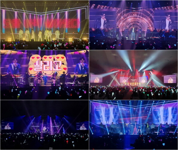 광주김대중컨벤션센터 다목적홀에서 펼쳐진 미스터트롯2 TOP7 전국투어 광주 콘서트는 광주가 떠나갈 듯한 화끈한 무대와 특급 팬서비스 속에 성황리 마쳤다.사진=밝은누리