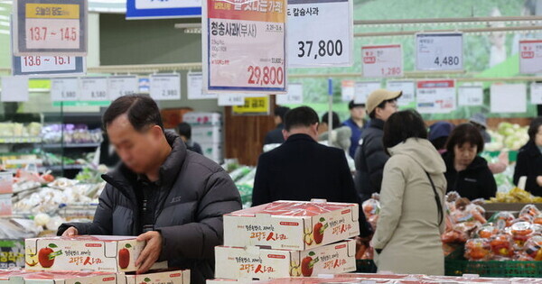 지난 6일 오후 서울 시내 대형마트에서 고객들이 장을 보고 있는 모습. 사진=뉴시스