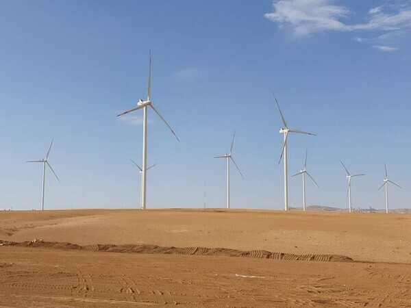 한국전력의 요르단 푸제이즈 풍력발전소. 사진=한국전력